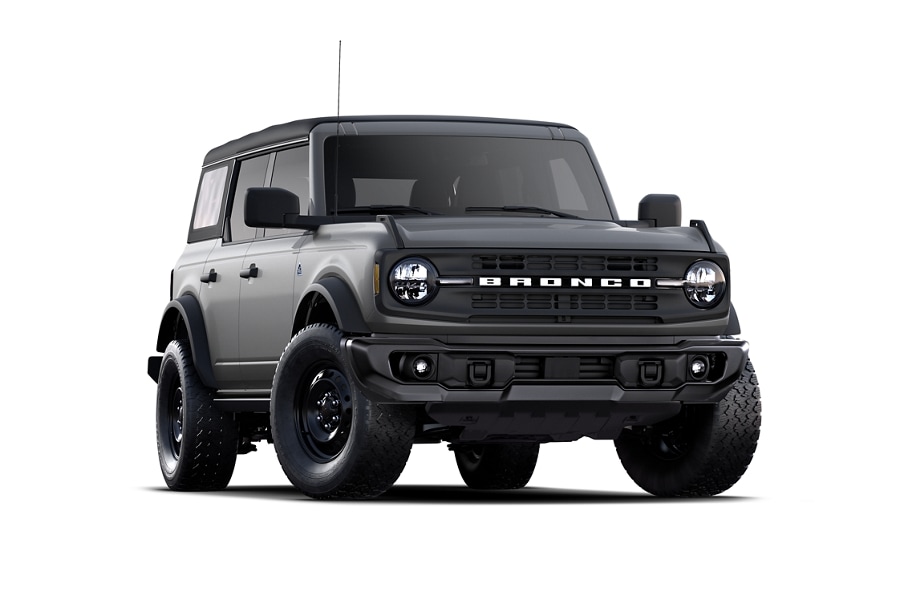 Four-door 2023 Ford Bronco® Black Diamond® model shown in Iconic Silver