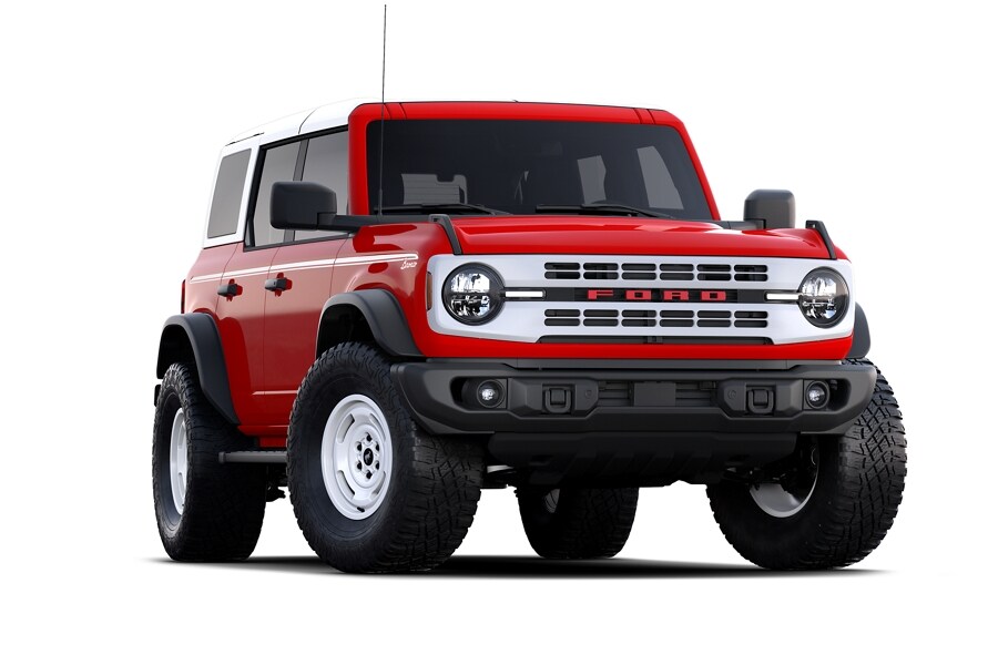 Four-door 2023 Ford Bronco® Heritage in Race Red
