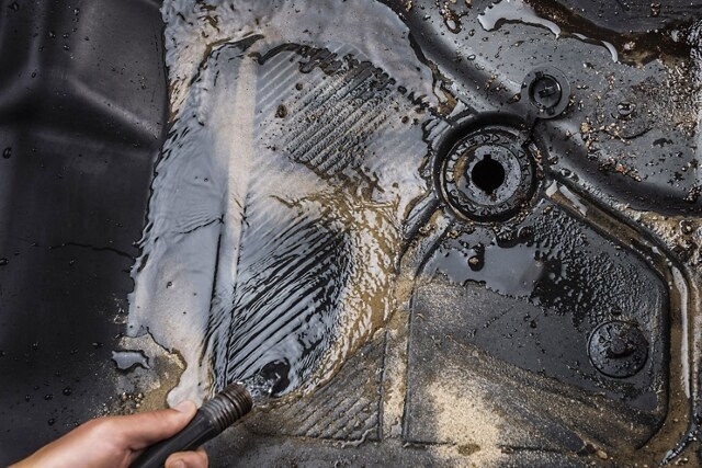 Interior of 2024 Ford Bronco® showing the available rubberized flooring