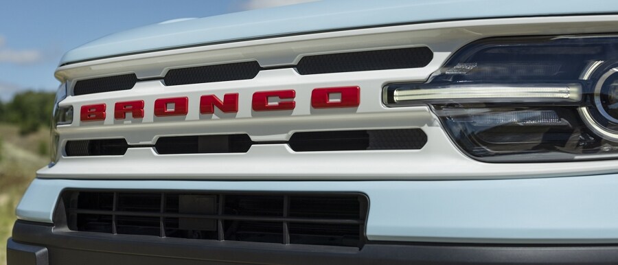 Close-up of the grille of the 2023 Ford Bronco® Sport model