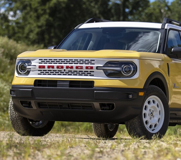 Close-up of the 2023 Bronco® Sport Heritage Limited in Yellowstone