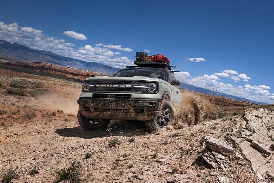 2023 Ford Bronco® Sport SUV being driven on a sandy terrain
