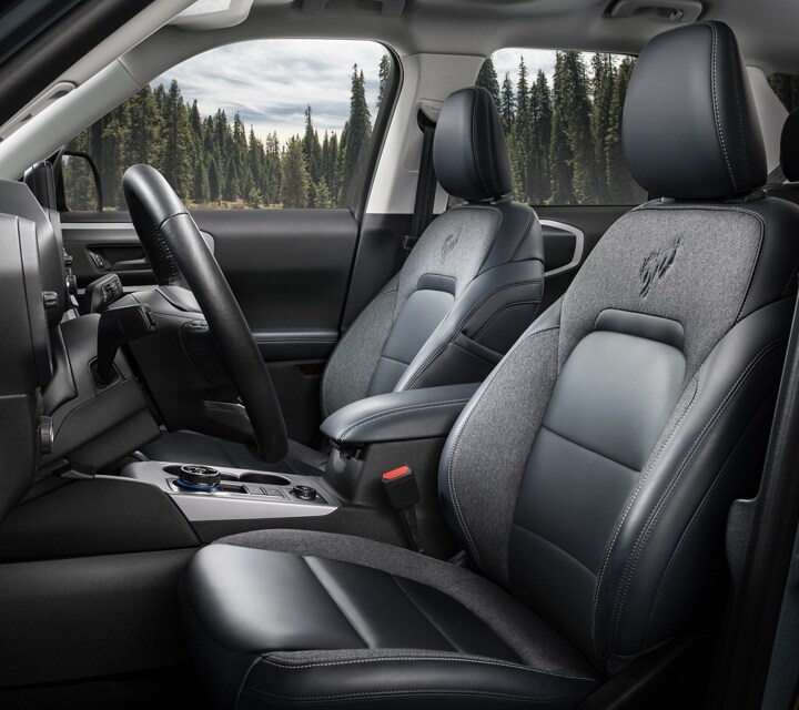 Close-up of the interior of the 2023 Ford Bronco® Sport SUV