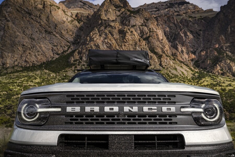 Close-up of the 2023 Ford Bronco® Sport headlamps