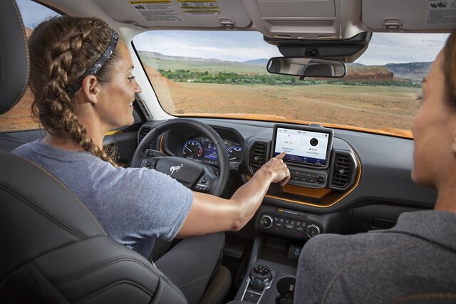 Close-up shot of a 2023 Ford Bronco® Sport Navigation Screen