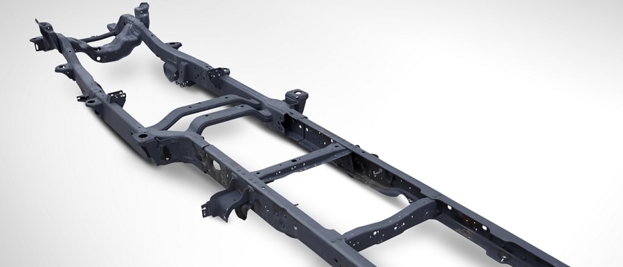 Close-up of high-strength steel frame