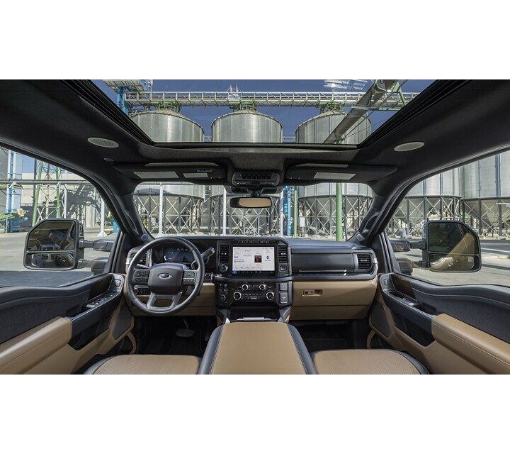 2024 Ford Super Duty® Chassis Cab LARIAT® model interior shown in Baja