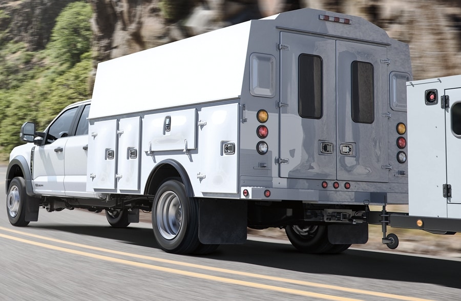 2024 Ford Super Duty® Chassis Cab being driven down the highway