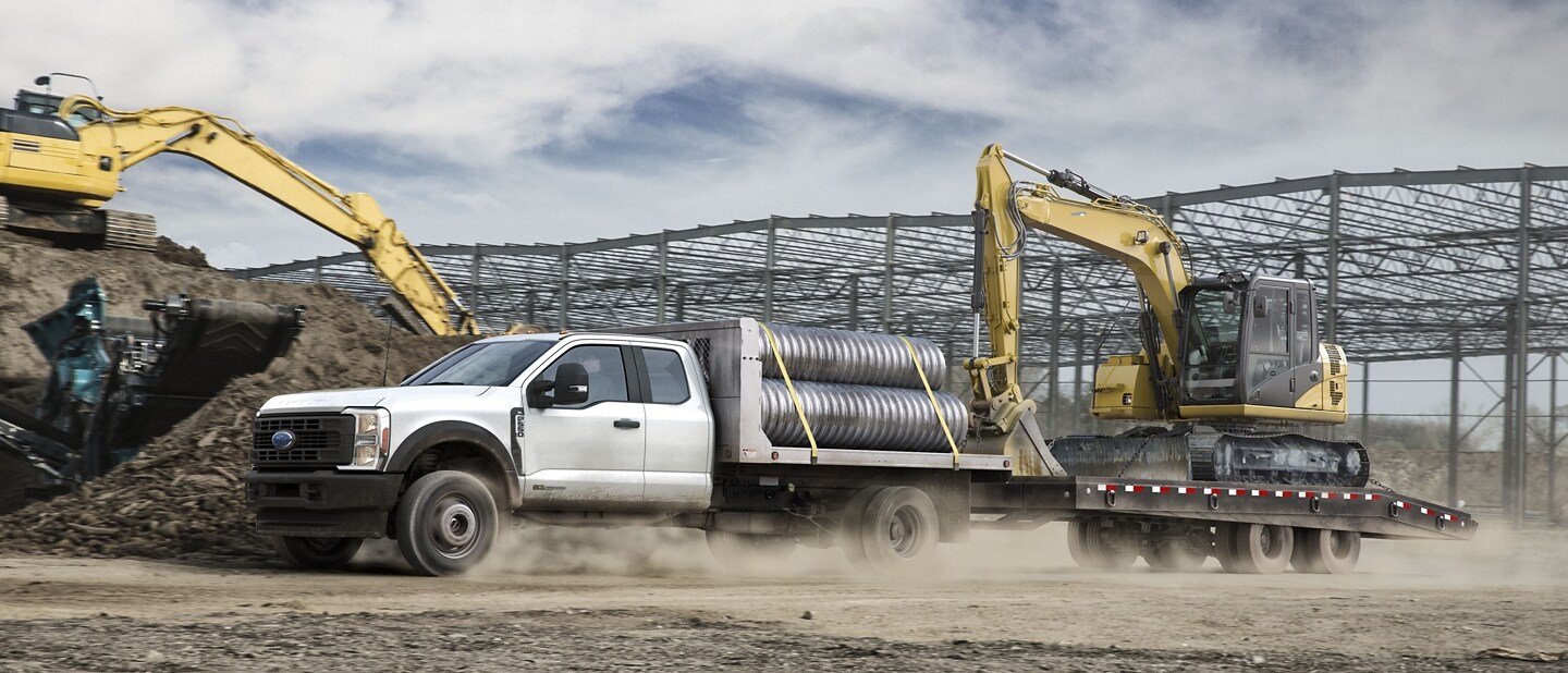 2024 Ford Super Duty® Chassis Cab with upfit at a construction site