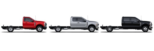 Three 2024 Ford Super Duty® Chassis Cab cab styles available