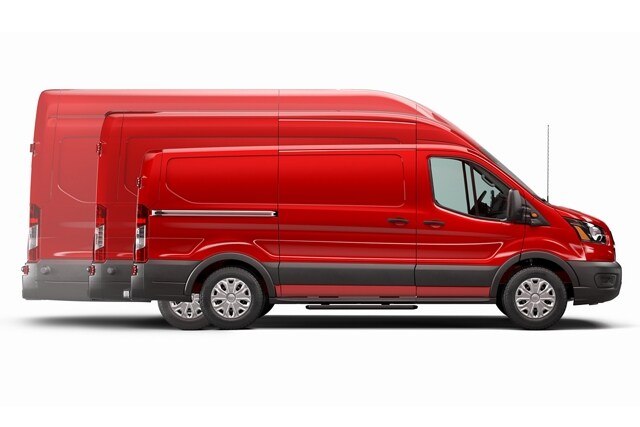 imagen de van Ford E-Transit™ 2023 con diversas longitudes