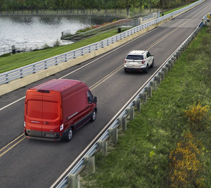 2023 Ford E-Transit™ being driven down the highway