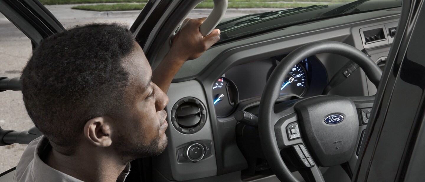 Interior view of the 2024 Ford E-Series Cutaway