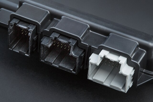 Close-up of the programmable upfitter interface module