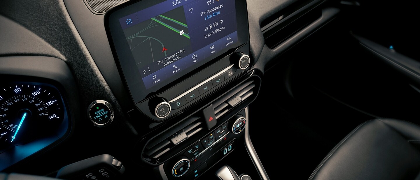 Navigation being displayed on center console touchscreen