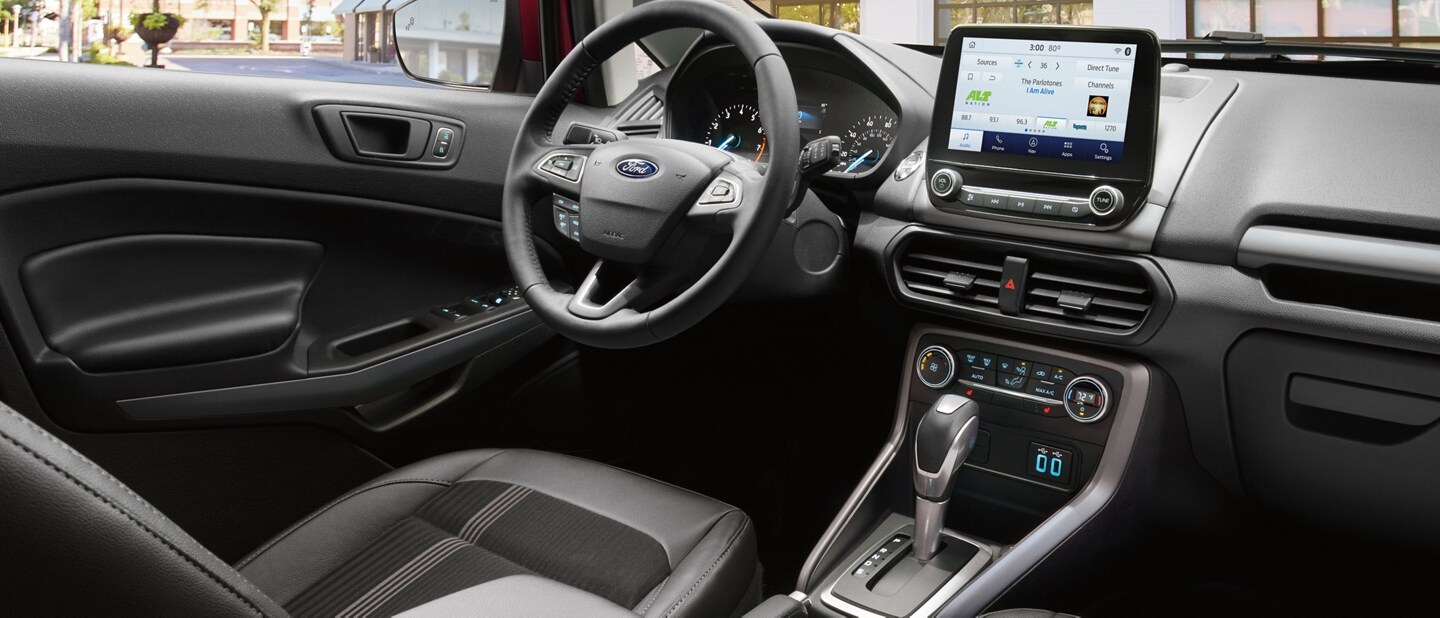 Interior Delantero de una Ford EcoSport 2021