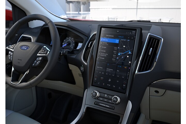 Primer plano del tablero de una Ford Edge 2022