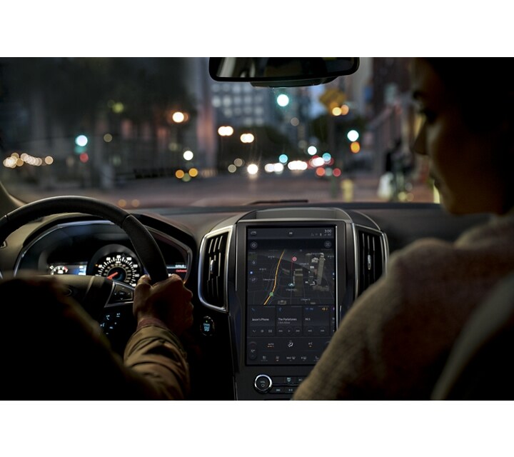 Interior view of the 12-inch portrait touchscreen