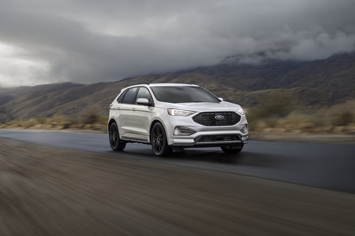 2024 Ford Edge® ST-Line SUV being driven on a desert road