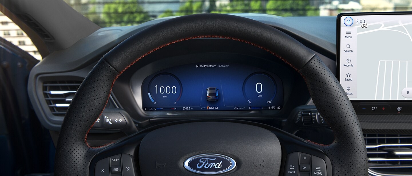 Grupo de instrumentos digitales de 12.3” disponible en una Ford Escape® 2023 que muestra el modo de manejo Normal