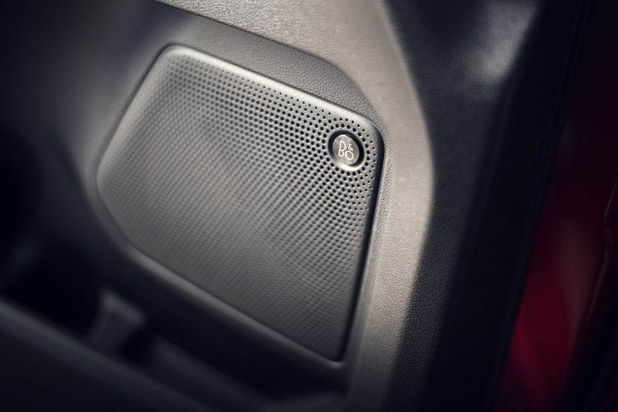Close-up view of Bang and Olufsen® speaker