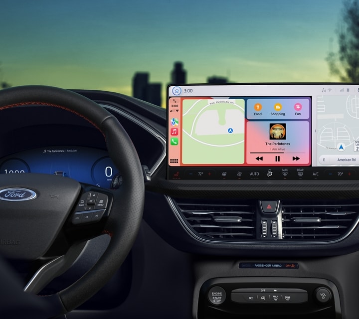 Close-up view of the SYNC® 4 available 13.2-inch touchscreen