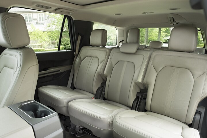 2021 Ford Expedition interior with leather trimmed 60 slash 40 bench seating