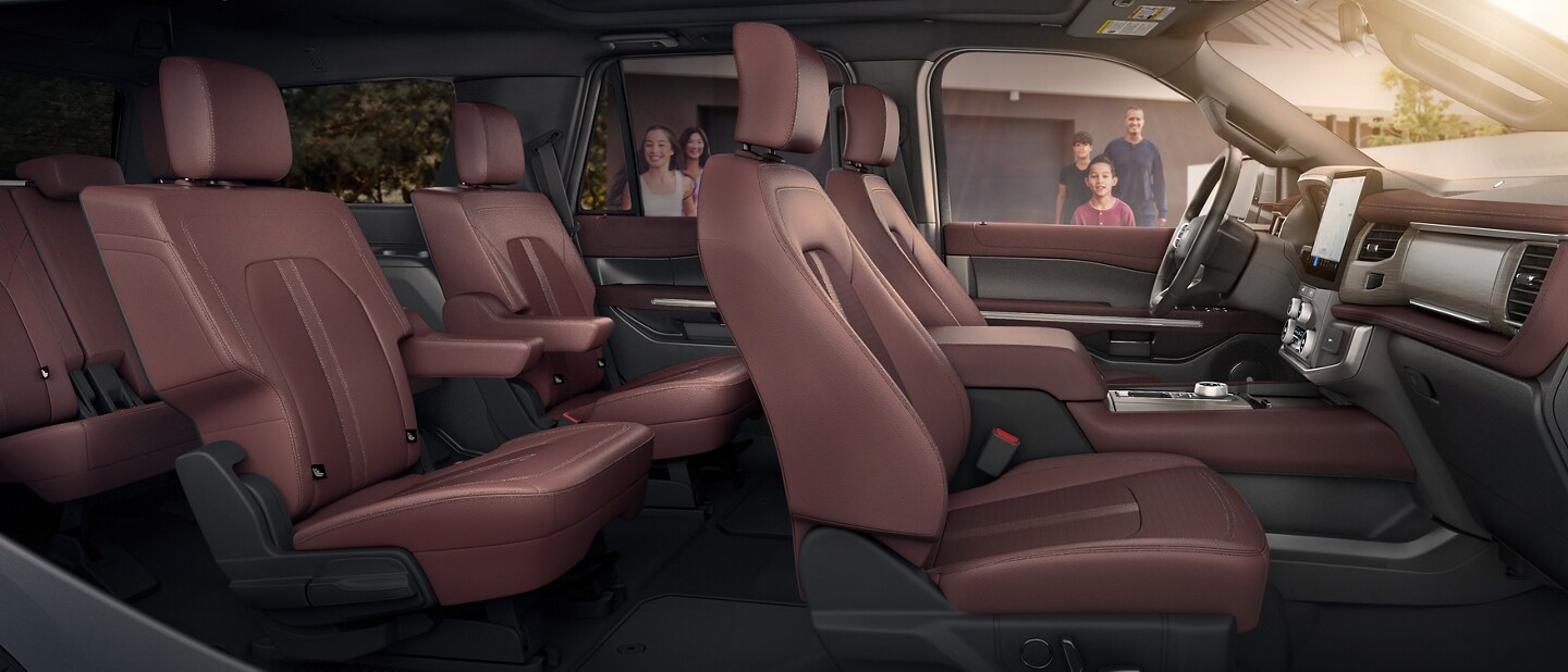 The Mahagony Interior of a 2023 Ford Expedition SUV