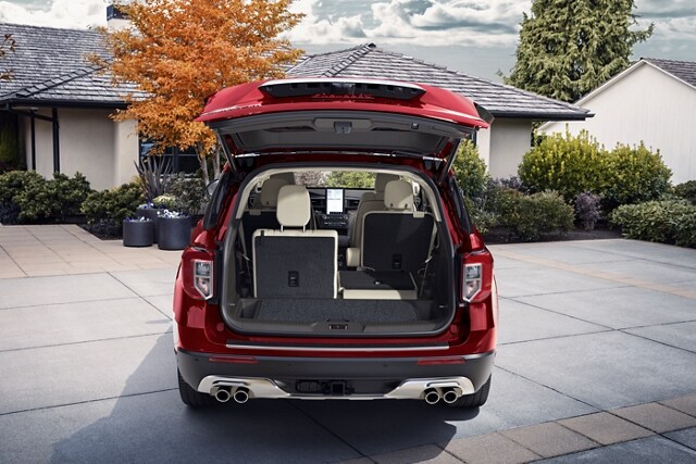 2023 Ford Explorer® SUV parked with power liftgate open