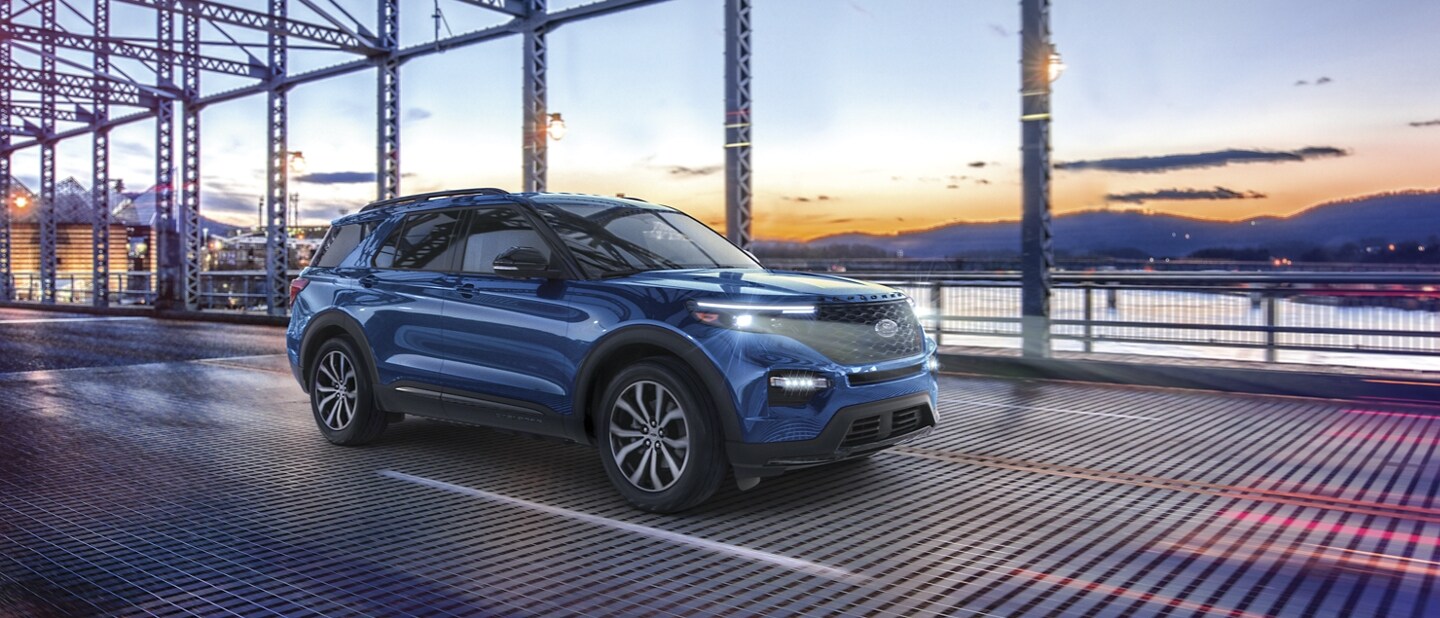 2023 Ford Explorer® SUV being driven on a bridge