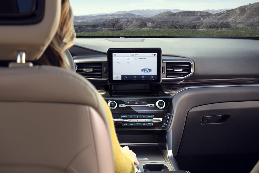2023 Ford Explorer® SUV with 8-inch color LED touchscreen featuring Amazon Alexa