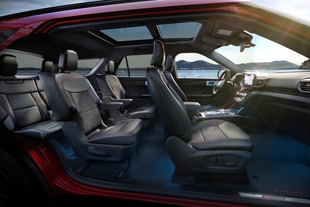 2023 Ford Explorer® SUV interior showing all three rows