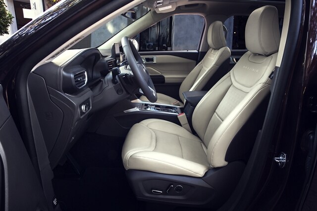 2023 Ford Explorer® SUV interior showing multicontour seats with Active Motion®