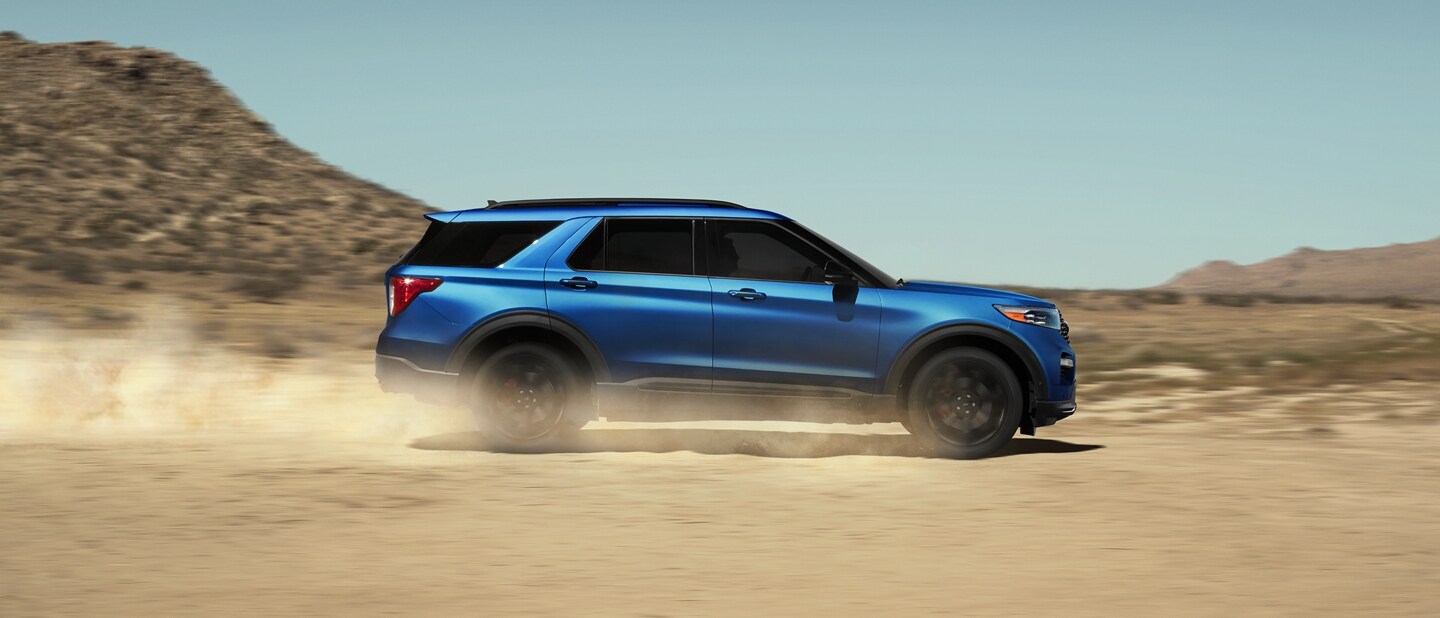 2023 Ford Explorer® SUV being driven through the desert