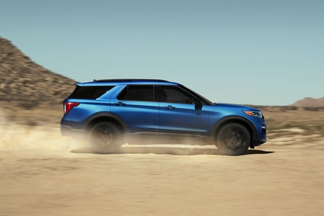 2023 Ford Explorer® SUV being driven through the desert