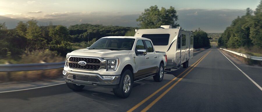 2021 Ford F-150 towing trailer