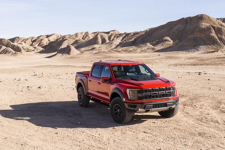 A 2023 Ford F-150® Raptor® parked in the desert