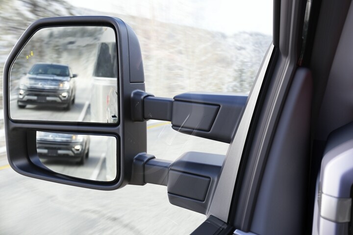 Close-up of Trailer Tow Mirrors on a 2023 Ford F-150®