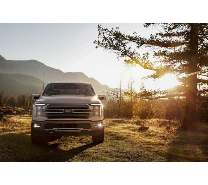 Close-up of the front of a 2024 Ford F-150® King Ranch® pickup