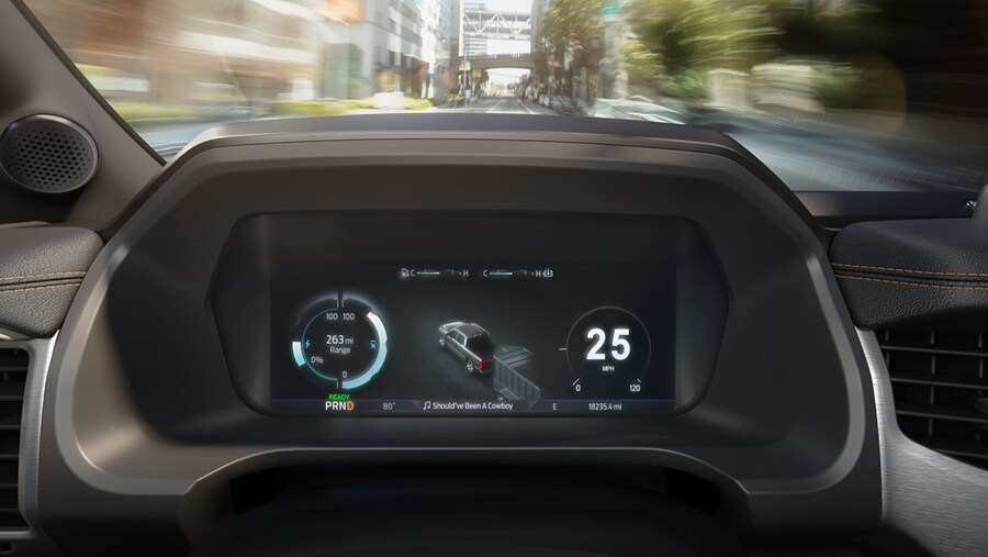 Close-up of instrument cluster