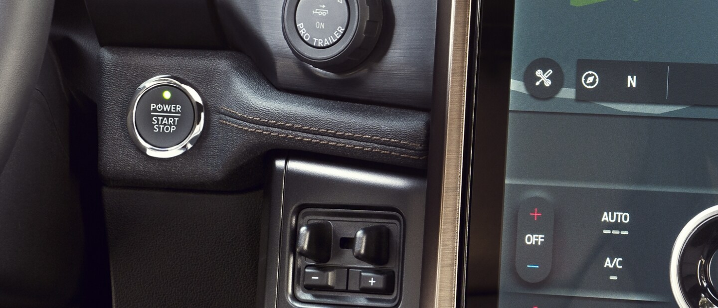 Close-up of the TBC knob on the dash