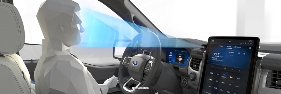 Illustration of driver with camera scanning their eyes