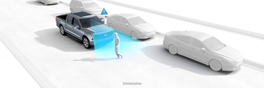 Illustration of available Pre-Collision Assist with Automatic Emergency Braking