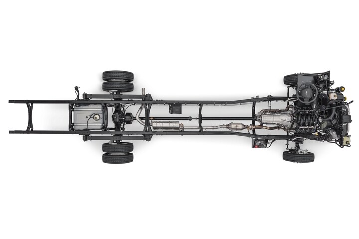 Overhead view of a 2023 Ford F-59 Commercial Stripped Chassis