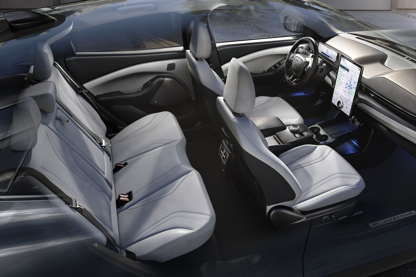 Fairfax VA New 2024 Ford Mustang Mach e interior mockup and layout