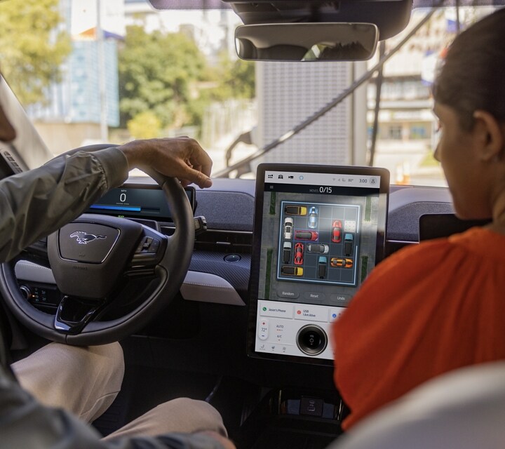 2024 Ford Mustang Mach-E® with the center console touchscreen being watched