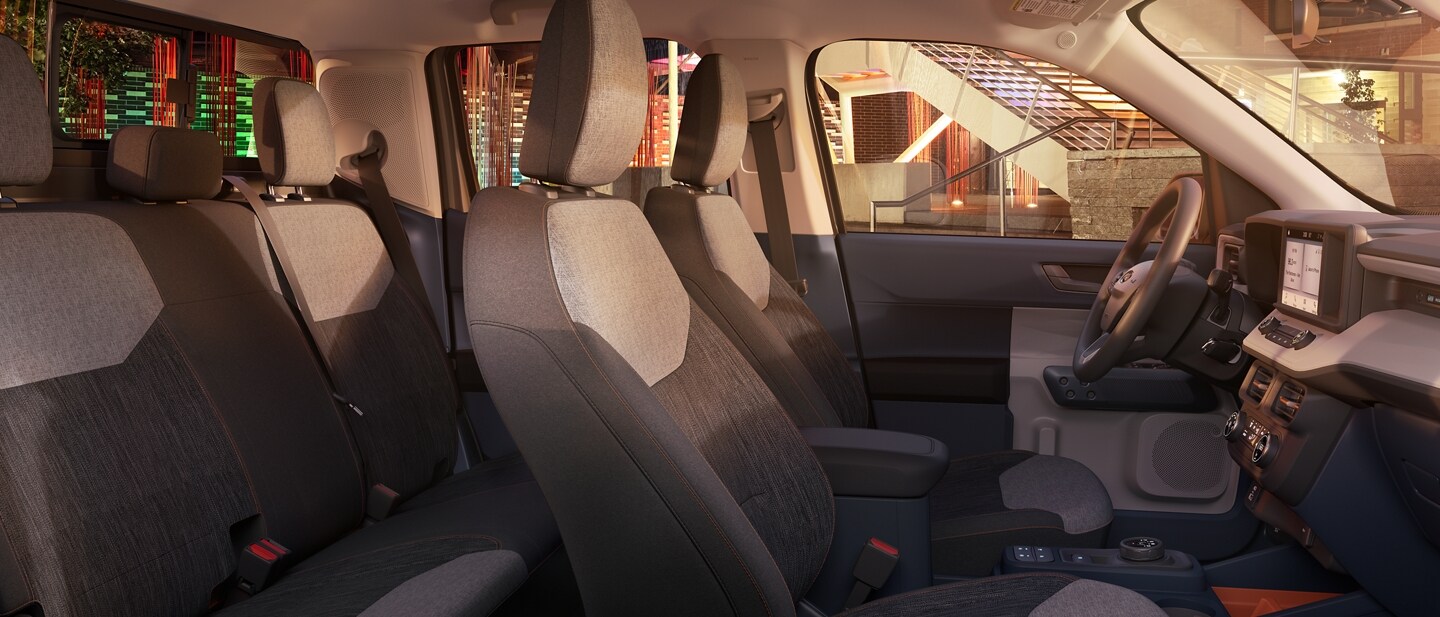 Navy Pier and Medium Slate interior of the 2023 Ford Maverick® XLT model
