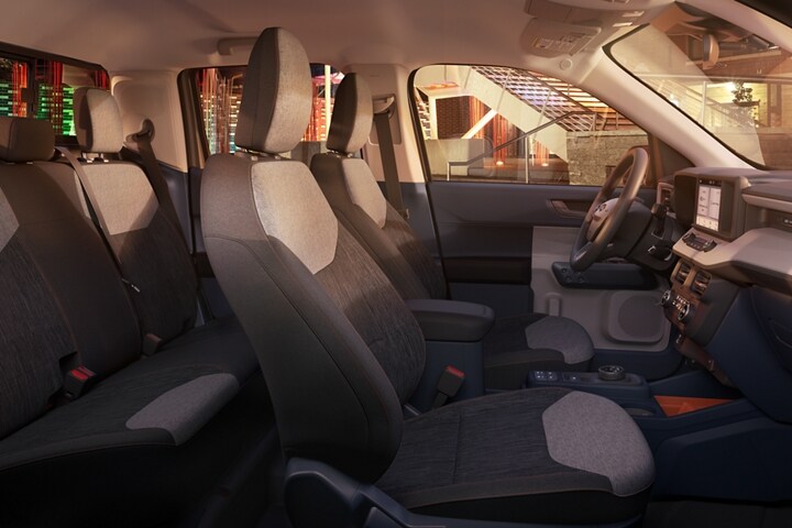 Navy Pier and Medium Slate interior of the 2023 Ford Maverick® XLT model