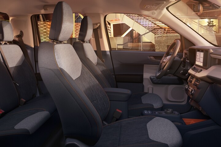 Navy Pier and Medium Slate interior of the 2023 Ford Maverick® XLT model