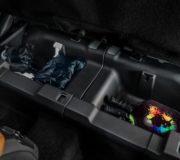 A close-up of the interior storage space option in a 2024 Ford Maverick® truck
